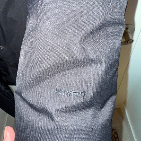 The North Face Arctic Parka Goose Down Hyvent Fur Hood Black Coat Womens Small - Picture 4 of 8